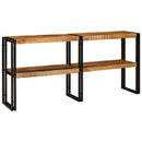 Konsolbord med hylde Brun 160 x 33 x 75 cm Massivt mangotræ
