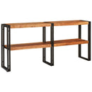 Konsolbord med hylde Brun 160 x 33 x 75 cm Massivt Akacietræ