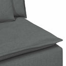 modulsofa med fodskammel og hynder mørkegrå