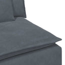modulsofa med fodskammel og hynder mørkegrå