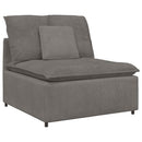 modulsofa med fodskammel og hynder lysegrå
