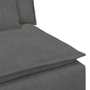 modulsofa med fodskammel og hynder mørkegrå