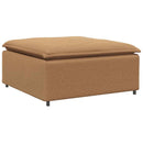modulsofa med fodskammel og hynder beige