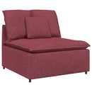 modulsofa med hynder vinrød