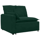 modulsofa med hynder mørkegrøn