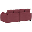 modulsofa med hynder vinrød