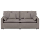 modulsofa med hynder gråbrun