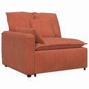 modulsofa med hynder rød orange