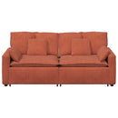 modulsofa med hynder rød orange