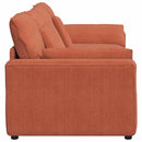 modulsofa med hynder rød orange