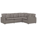 modulsofa med hynder stof gråbrun