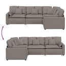 modulsofa med hynder stof gråbrun