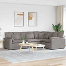 modulsofa med hynder stof gråbrun