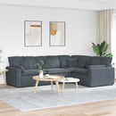 modulsofa med hynder fløjl mørkegrå