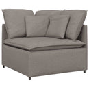 modulsofa med hynder stof gråbrun