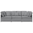 modulsofa med hynder stof lysegrå