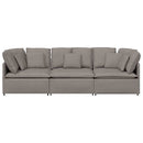 modulsofa med hynder stof gråbrun