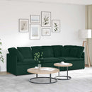 modulsofa med hynder fløjl mørkegrøn