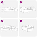 modulsofa med hynder fløjl blå