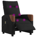 eldrevet massagestol stof sort