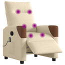 eldrevet massagestol stof cremefarvet