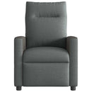 eldrevet lænestol stof mørkegrå