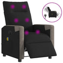 eldrevet massagestol stof sort