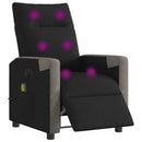 eldrevet massagestol stof sort