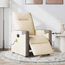 eldrevet massagestol stof cremefarvet