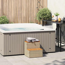 spakant 50x50x50,5 cm polyrattan og massivt akacietræ beige