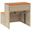 spakant 50x50x50,5 cm polyrattan og massivt akacietræ beige