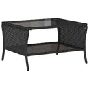 sofasæt til haven 6 dele med hynder polyrattan sort