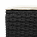 sofasæt til haven 6 dele med hynder polyrattan sort