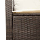 sofasæt til haven 6 dele med hynder polyrattan brun