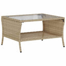 sofasæt til haven 6 dele med hynder polyrattan beige