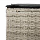 sofasæt til haven 6 dele med hynder polyrattan lysegrå