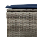 sofasæt til haven 6 dele med hynder polyrattan grå