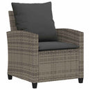 sofasæt til haven 6 dele med hynder polyrattan grå