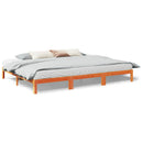 sengeramme uden madras 240x200 cm massivt fyrretræ gyldenbrun
