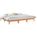sengeramme uden madras 240x200 cm massivt fyrretræ gyldenbrun