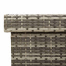 opbevaringsboks med hjul 110x55x73 cm polyrattan grå