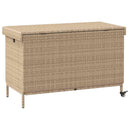 opbevaringsboks med hjul 110x55x73 cm polyrattan beige