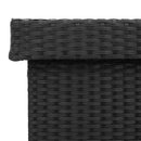 opbevaringsboks med hjul 160x55x75 cm polyrattan sort