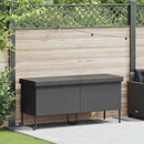 opbevaringsboks med hjul 160x55x75 cm polyrattan sort