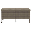 opbevaringsboks med hjul 160x55x75 cm polyrattan grå