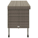 opbevaringsboks med hjul 160x55x75 cm polyrattan grå