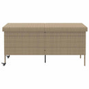 opbevaringsboks med hjul 160x55x75 cm polyrattan beige