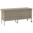 opbevaringsboks med hjul 160x55x75 cm polyrattan lysegrå