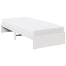 daybed uden madras 100x200 cm massivt fyrretræ hvid