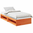 daybed med madras 100x200 cm massivt fyr gyldenbrun